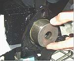 Pressing the axle seal into the Mazda rear