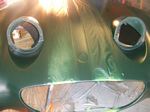 The bugeye bonnet after spraying the green basecoat