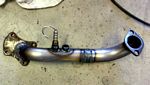 Finished downtube with oxygen sensor bungs
