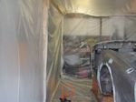 Homemade paint booth from inside